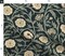 Blue Floral Cream Botanical Traditional Hand Drawn Vines Arts And Crafts Cottagecore Custom Printed Fabric by Spoonflower Various Fabrics by the Yard or Fat Quarter